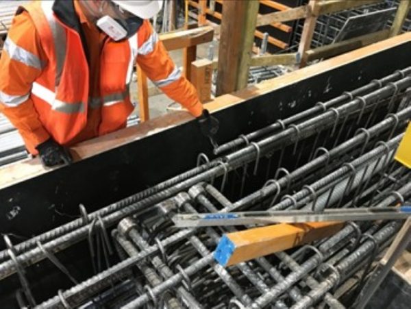 Civil Engineer Inspects Reinforcement